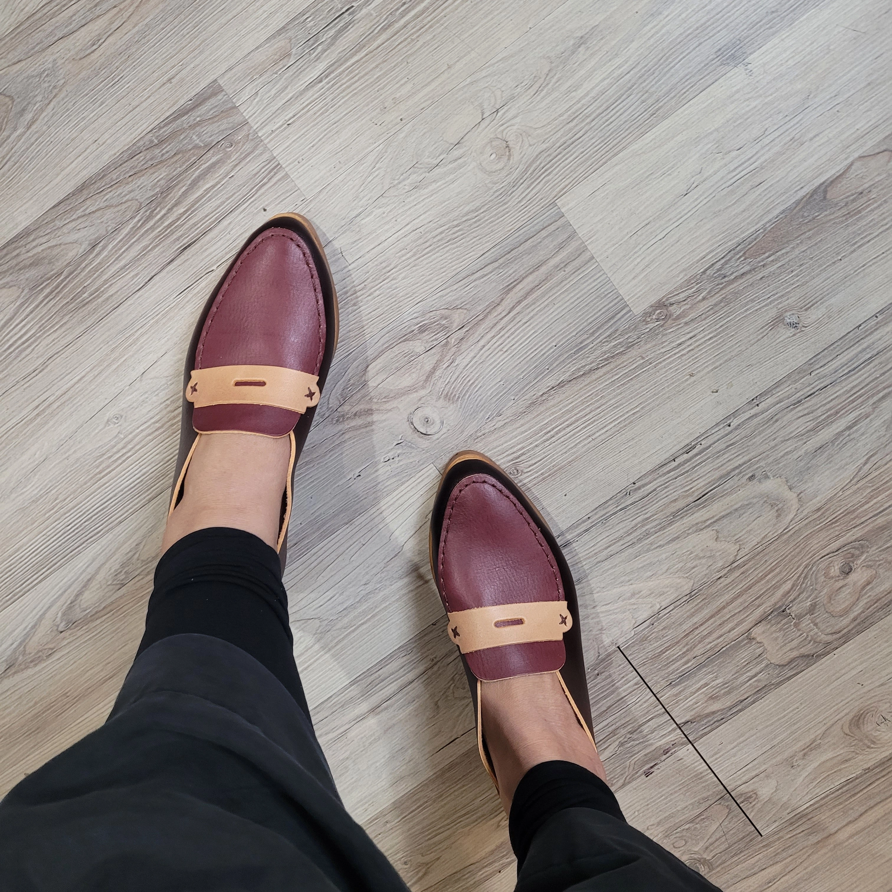 Primark Loafers THE PENNY. BB CLARET. BUTTER LAKE. CLARET MASK. UNDYED THREAD. 2CM