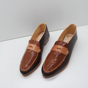 X Tommy Cash Loafers THE PENNY. BB TAMARIND. AMBER SALAMANDER LAKE. IBIZA CAMELLO MASK. UNDYED THREAD. 2CM