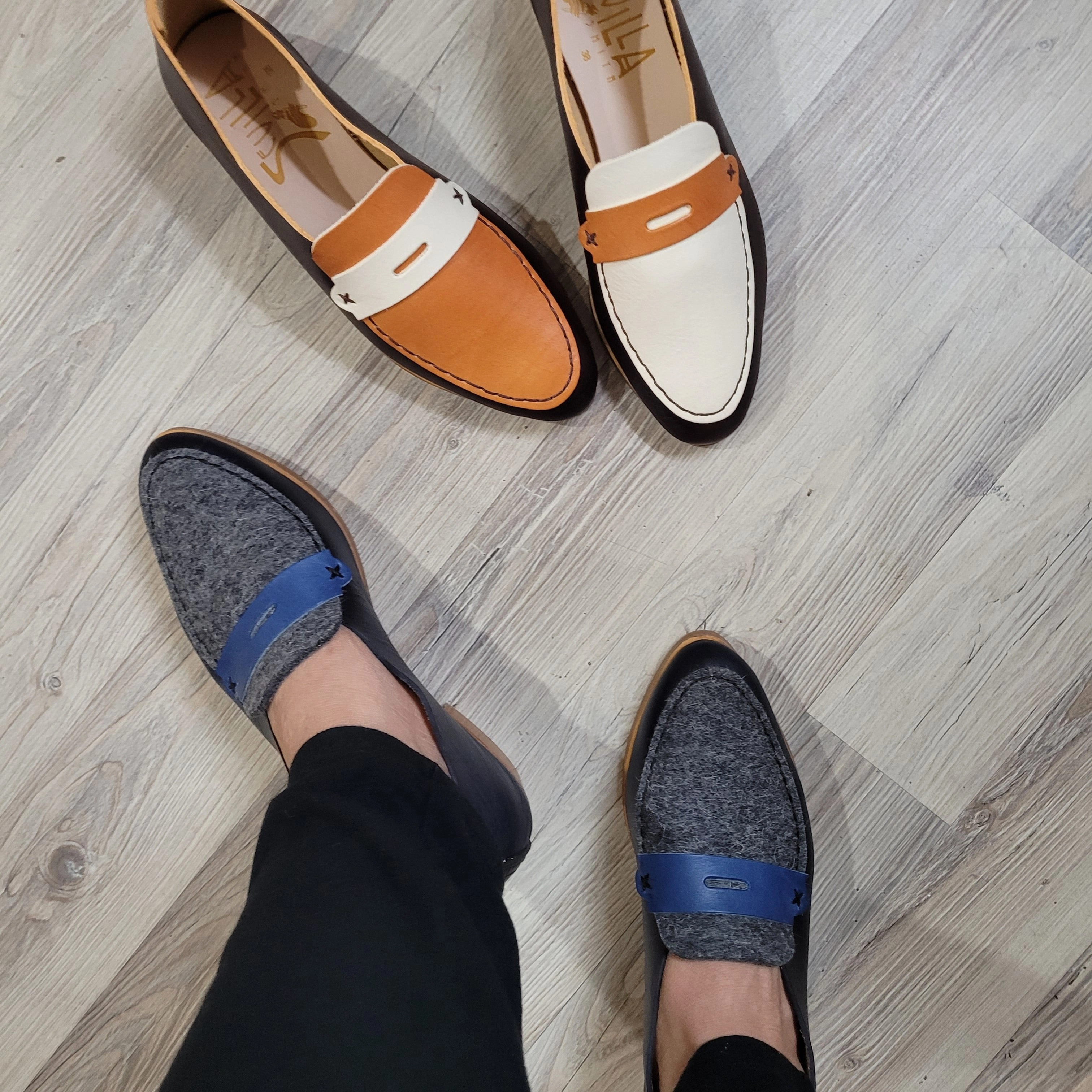 THE PENNY. BB TAMARIND. MISMATCHED TAHO AND TOAST LAKE AND MASK. BROWN THREAD. 2CM Balenciaga Romeo Loafers