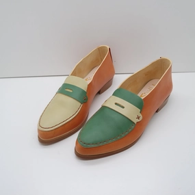 THE PENNY. BB TOAST. MISMATCHED MASK AND LAKE IN BUKO AND ATIS WITH TOAST THREAD. 2CM Elevator Loafers