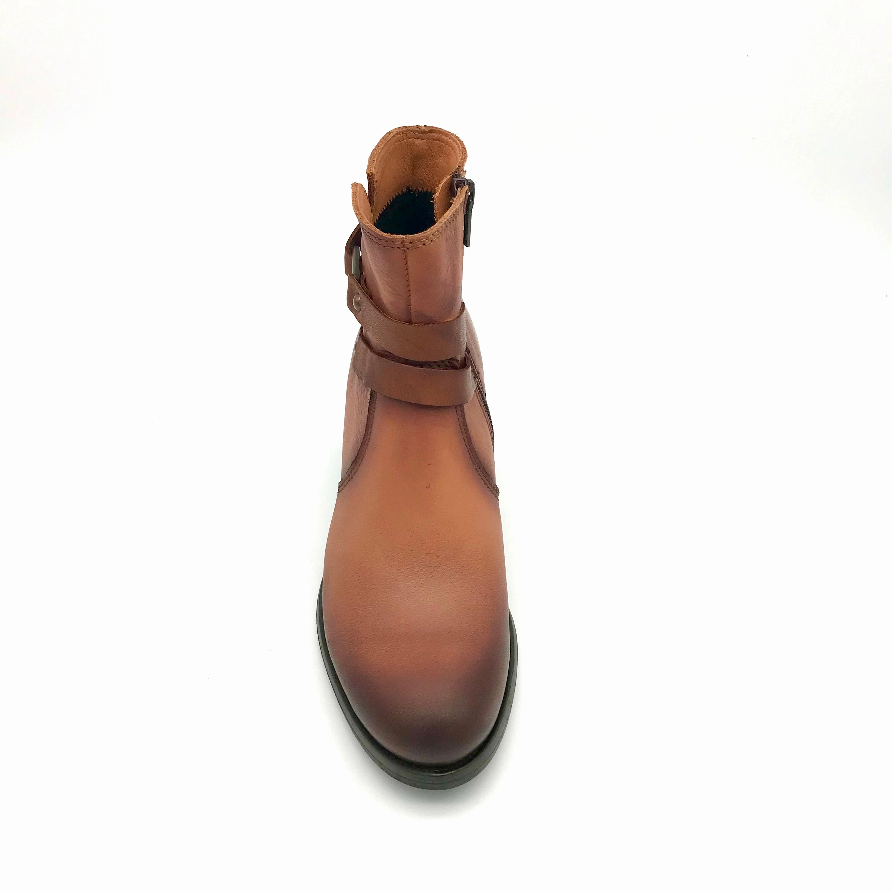 Stiefeletten Mit Absatz Damen Sale The Schuh Effekt Damen Stiefelette Cognac