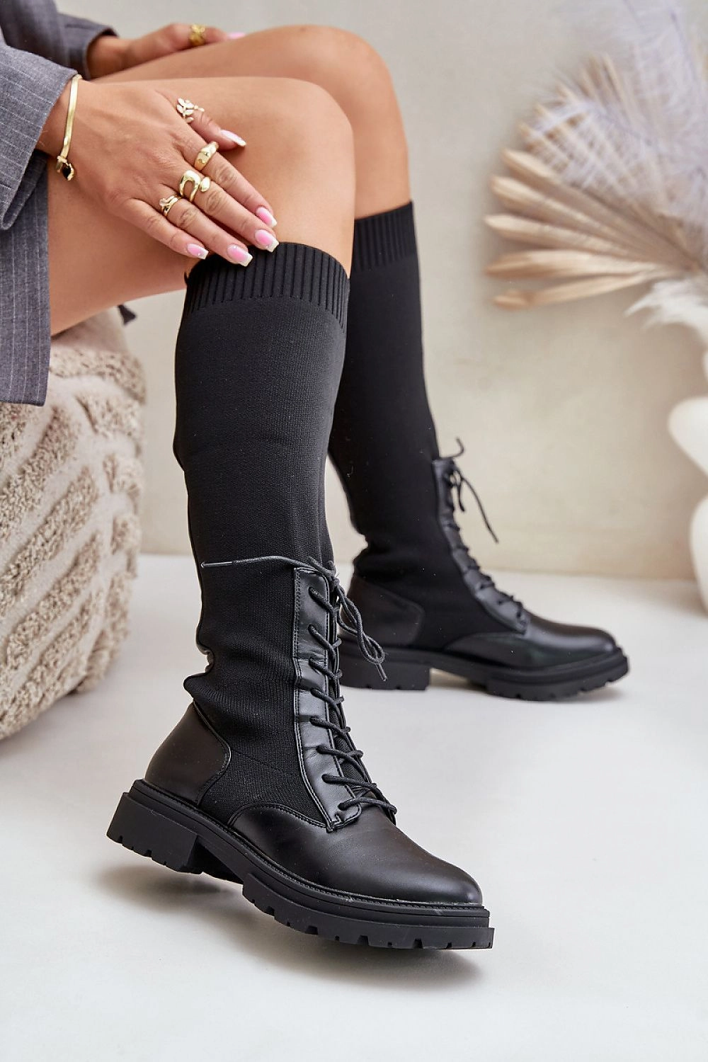 Stiefel Mit Rosenmuster Thigh-Hight Boots model 203500 Step in style