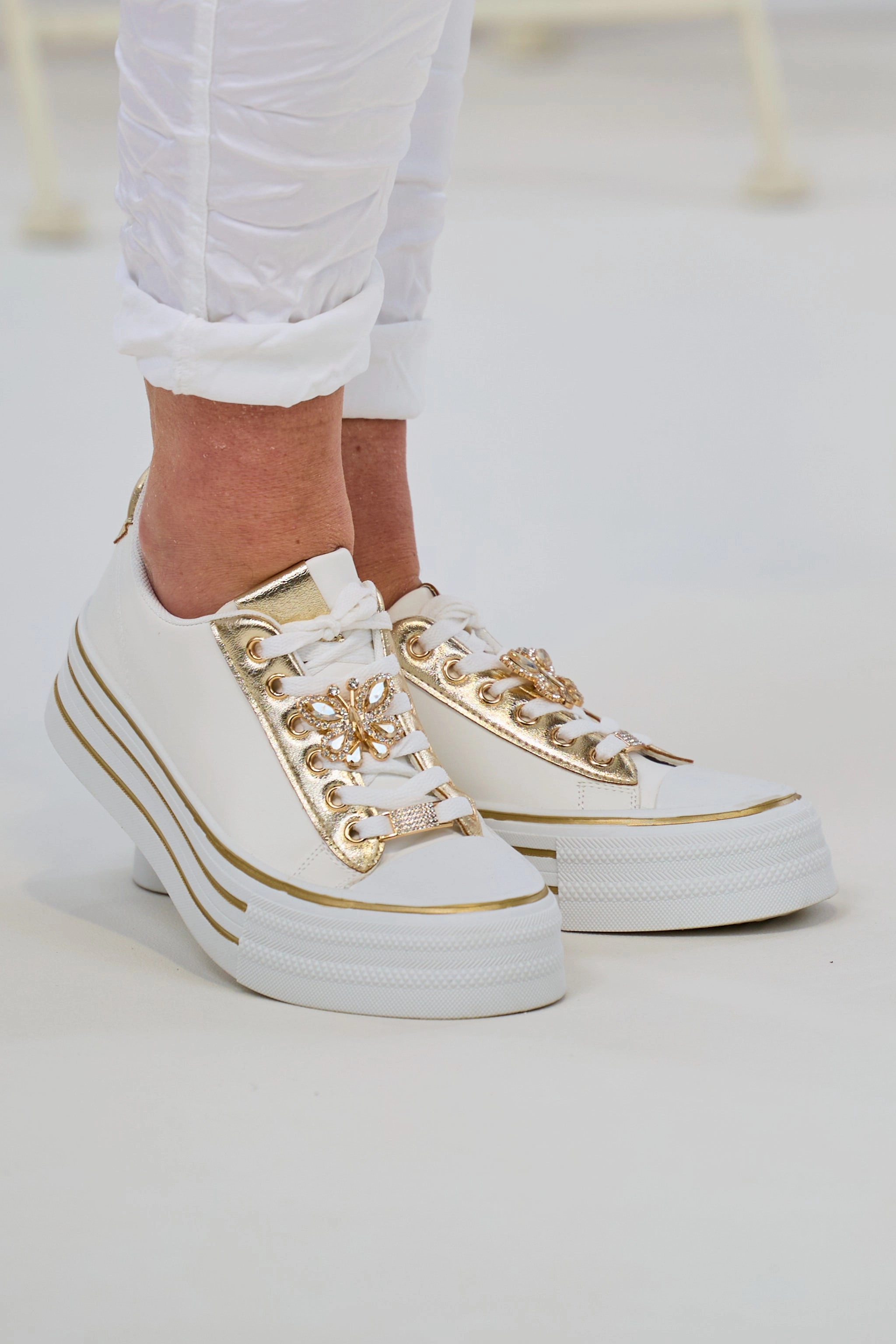 Sneaker mit Schmuckelementen, wei-gold Adidas Low Top Sneaker