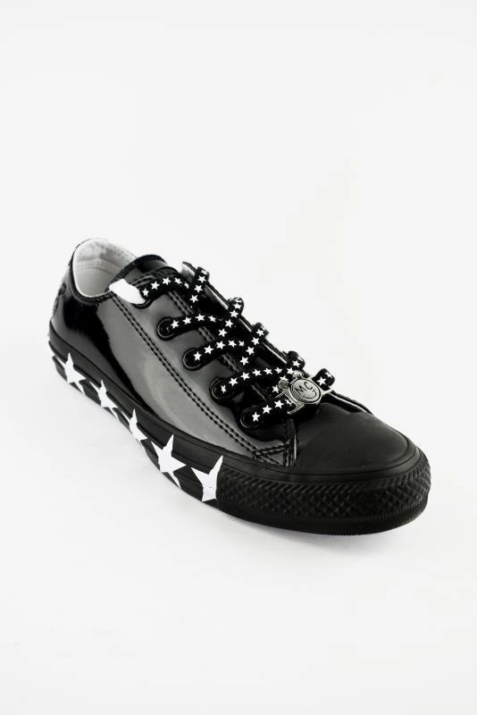 Sneaker Customization Converse All Star Miley Cyrus Collection Schwarz Lack Optik
