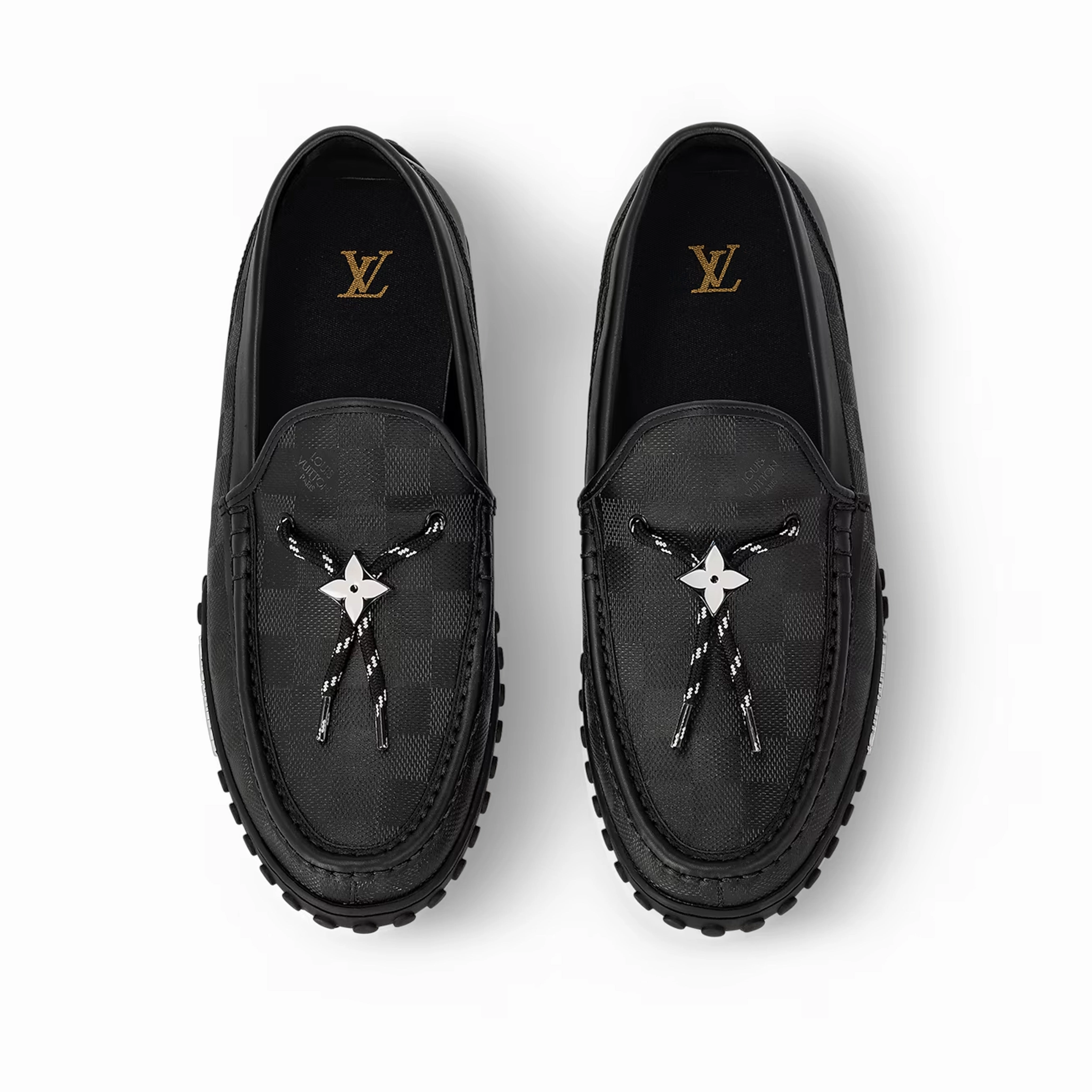 Sorte Loafers LV Racer Mocassin Damier Calf Leather