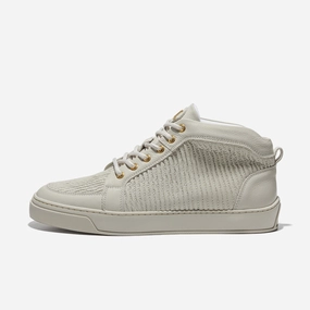 Mid Top - Ezio - Beige Leather Stripe Sneaker Neuheiten 2025