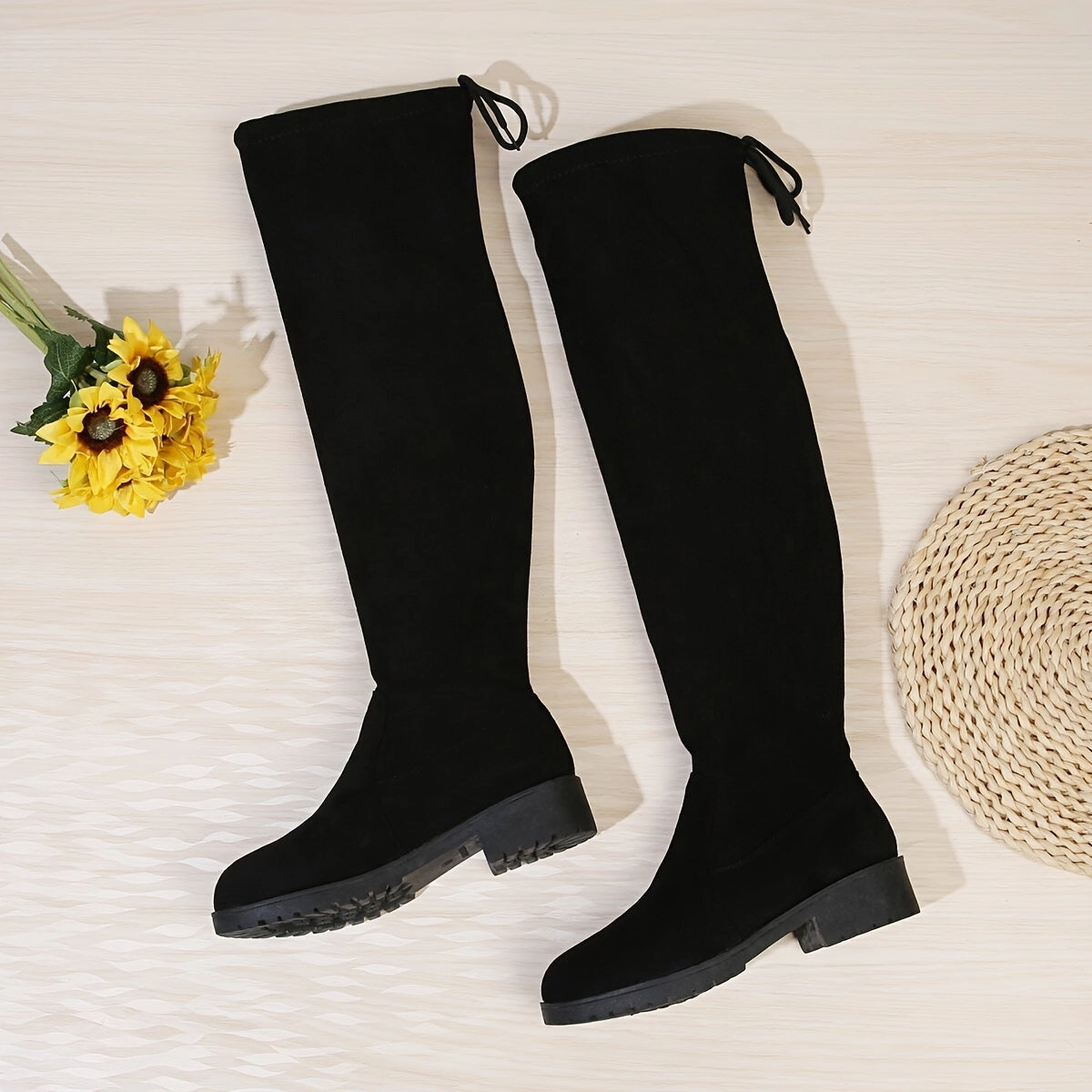 Königs Stiefel Overknee Stiefel Damen | Schlupf mit Blockabsatz