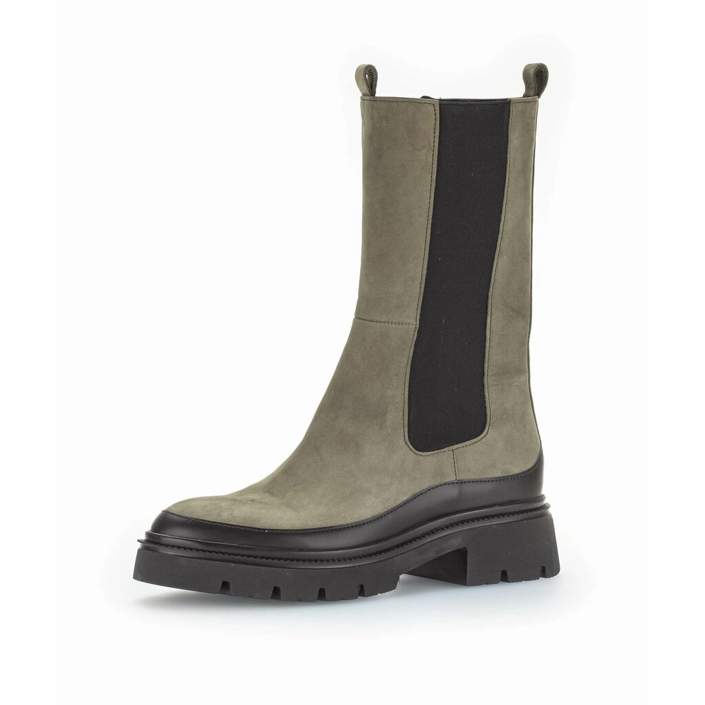 Noa Harmon Stiefeletten Gabor Chelsea Boots Oliv Schwarz