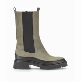 Stiefeletten Größentabelle Gabor Chelsea Boots Oliv Schwarz