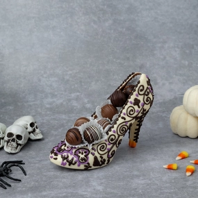 Wood High Heels Day of the Dead Stiletto