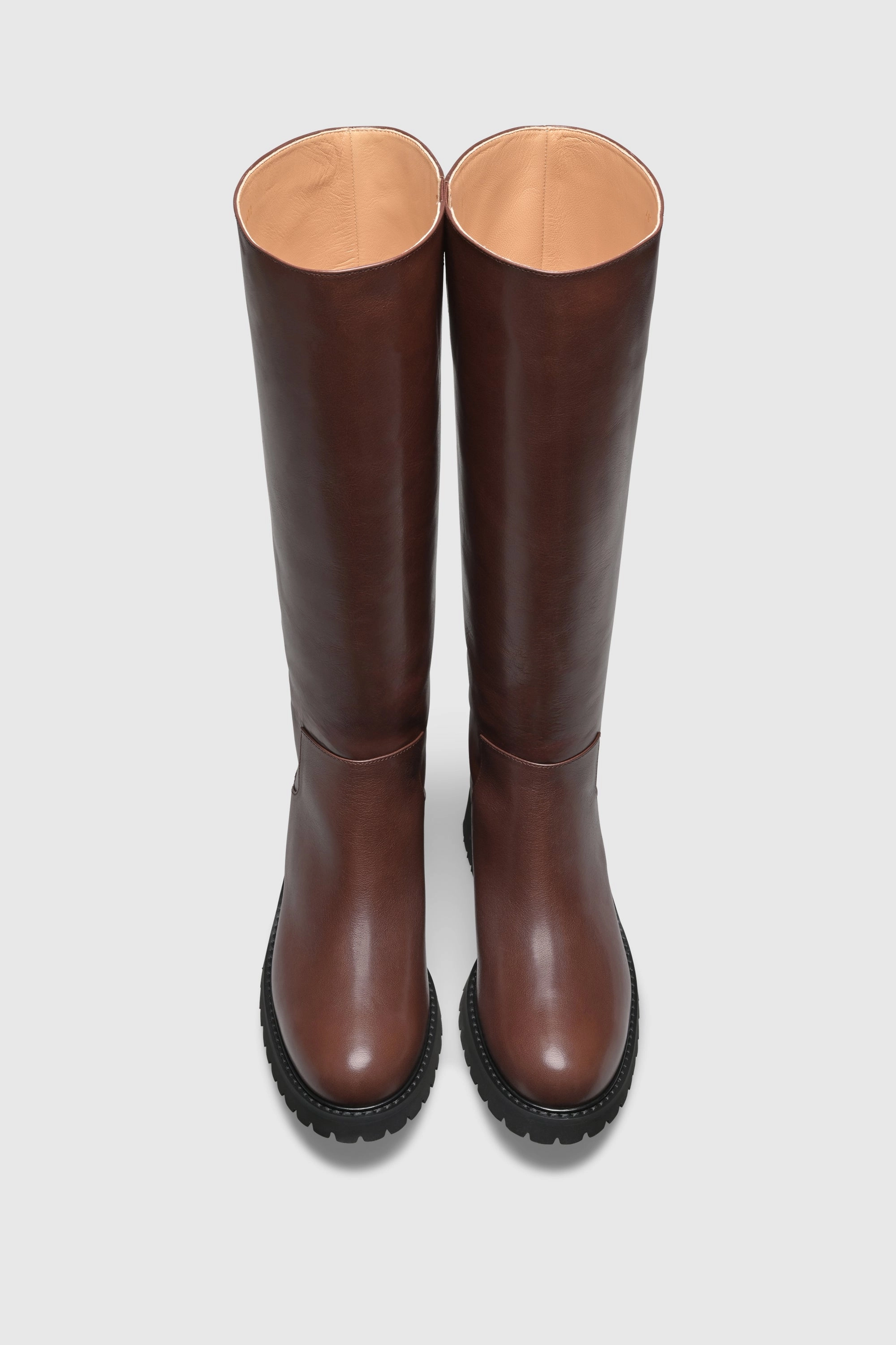 Stiefel 9472 Vitello Brushed Bordeaux Kniestrümpfe Für Stiefel