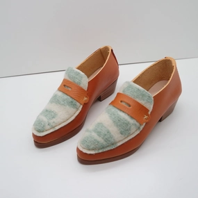 Heren Loafers TxT SALE. SIZE 35. THE PENNY. BB TOAST BASE AND MASK, ANEMONE POWDER BLUE AND CREAM LAKE. 3CM (BCN58)