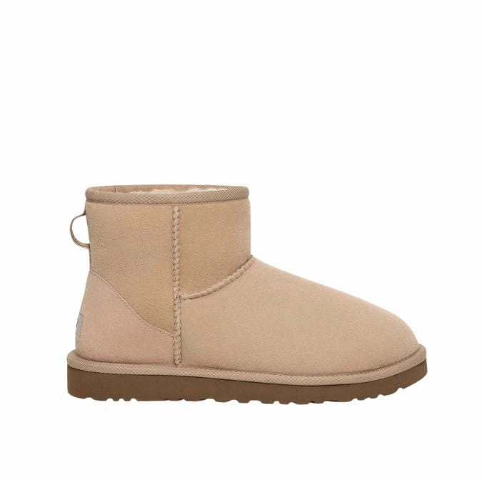 Stiefel Geraffter Schaft Leder UGG - Classic Mini II Boot Sand