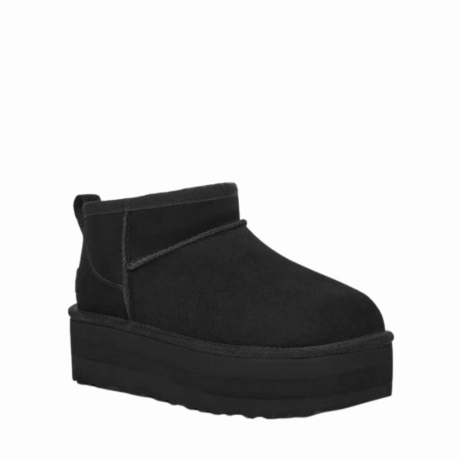 Stiefel Lang Leder UGG - Plateau Classic Ultra Mini Boots Black