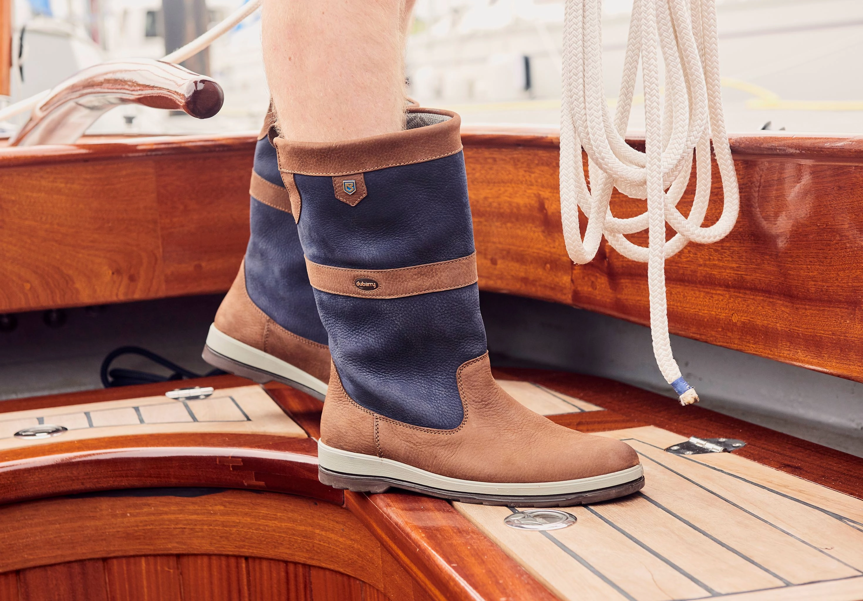 Stiefel 70 Jahre Ultima Herren Segelstiefel - Navy/Brown