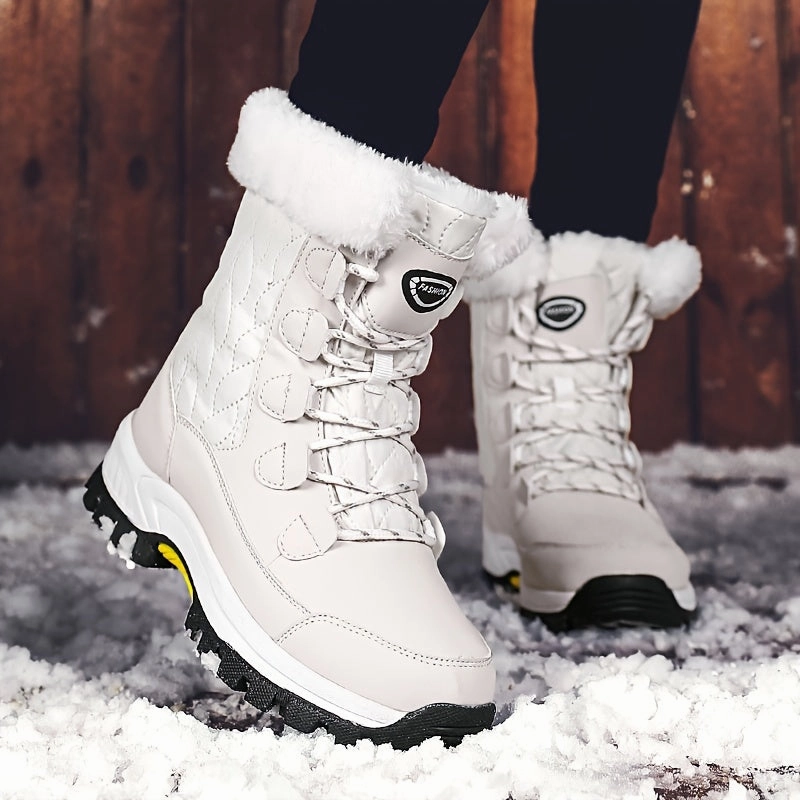 Yellowstone Stiefel Winterschuhe Damen| Mit Schnrung Und Runder Kappe Stiefel