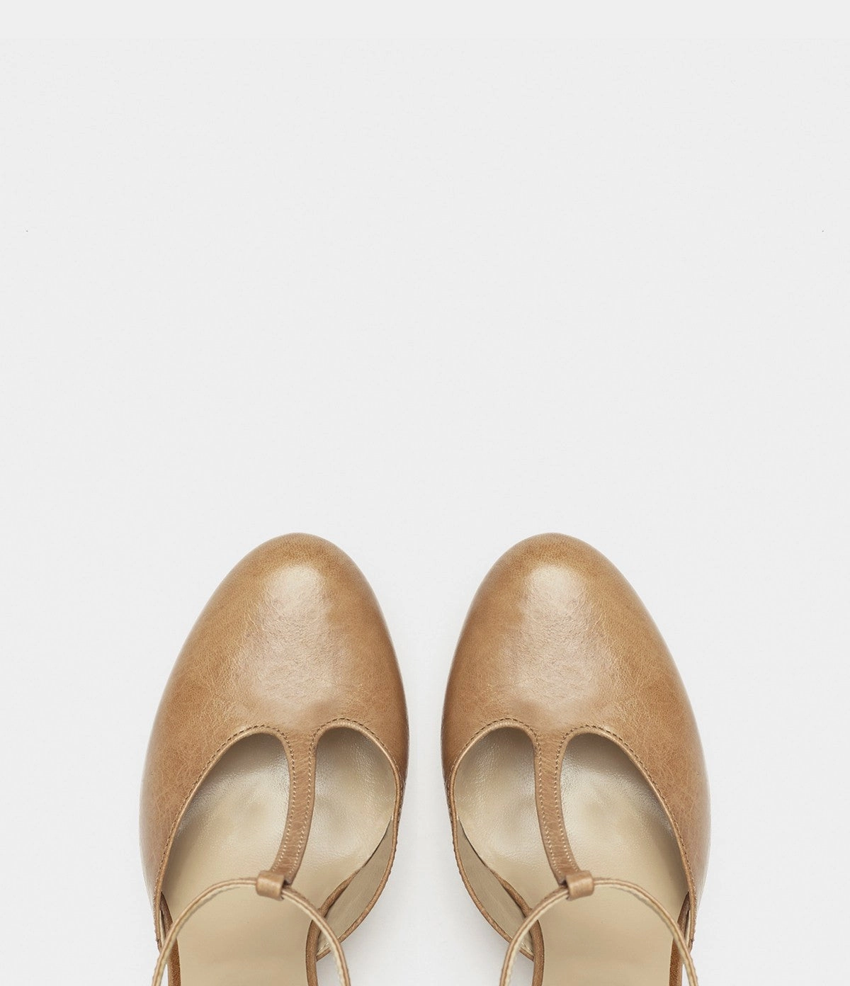 T-Strap Pumps Bonnie beige Sohle High Heels