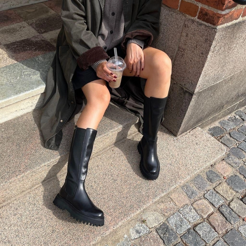 LEMON HIGH - BLACK Pu Stiefel