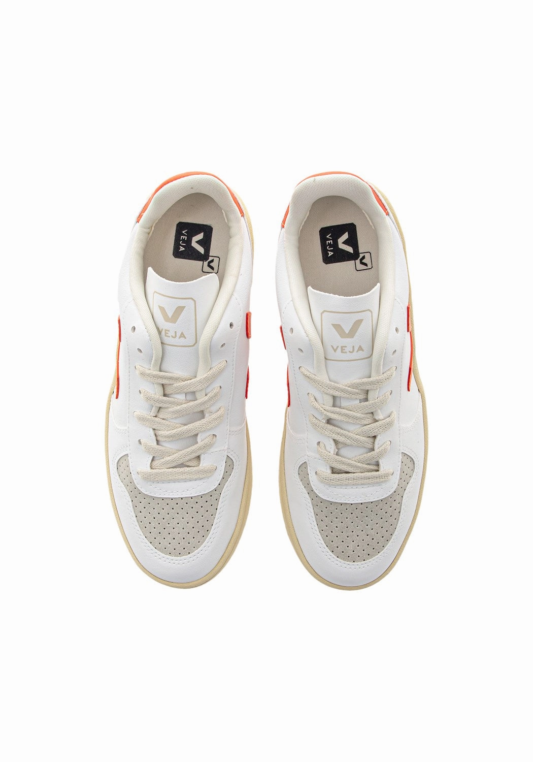 V-10 CWL white/orange-fluo Sneaker Wildleder Reinigen