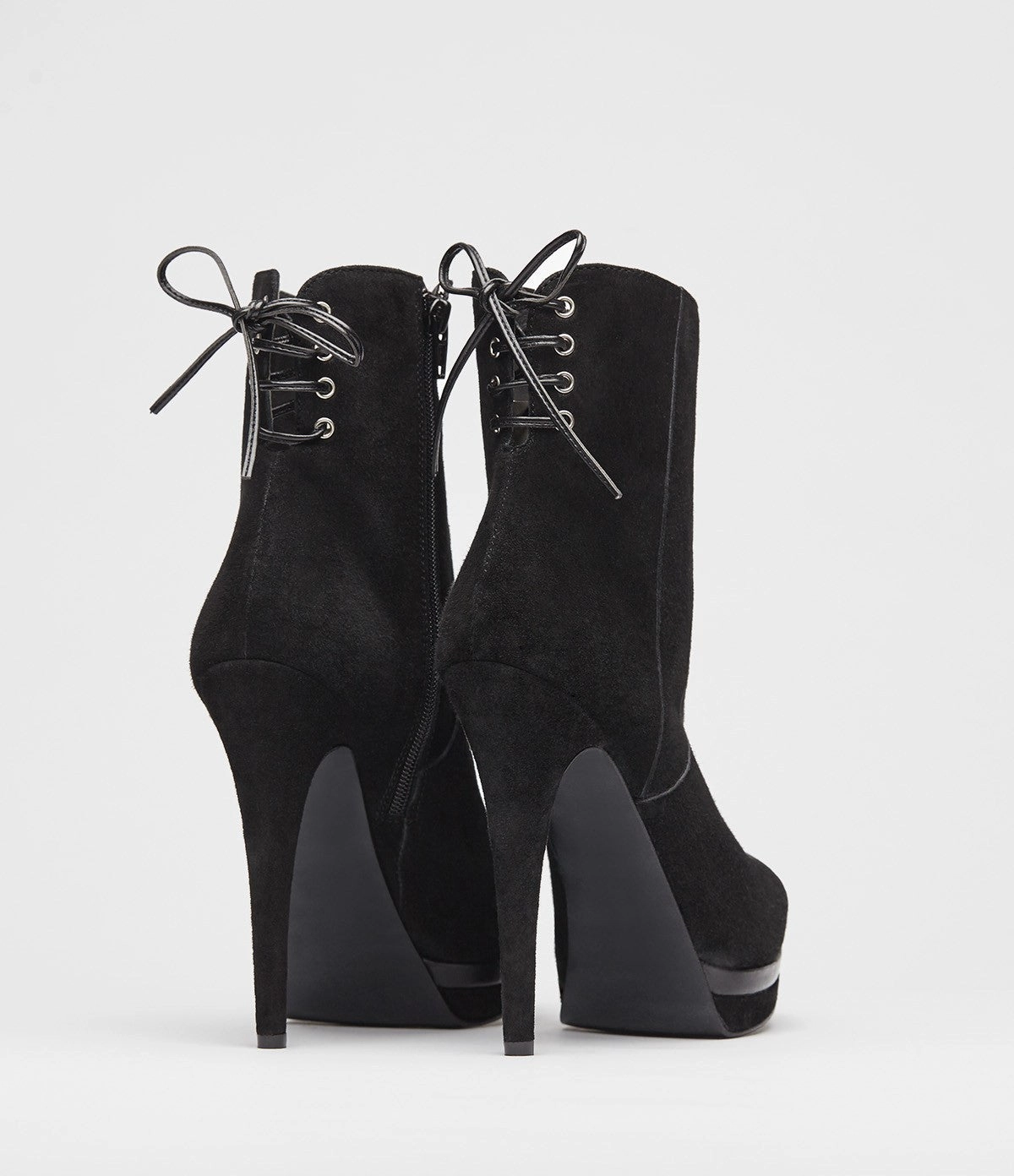 Plateaustiefeletten Edita schwarz Zara Stiefeletten Mit Absatz