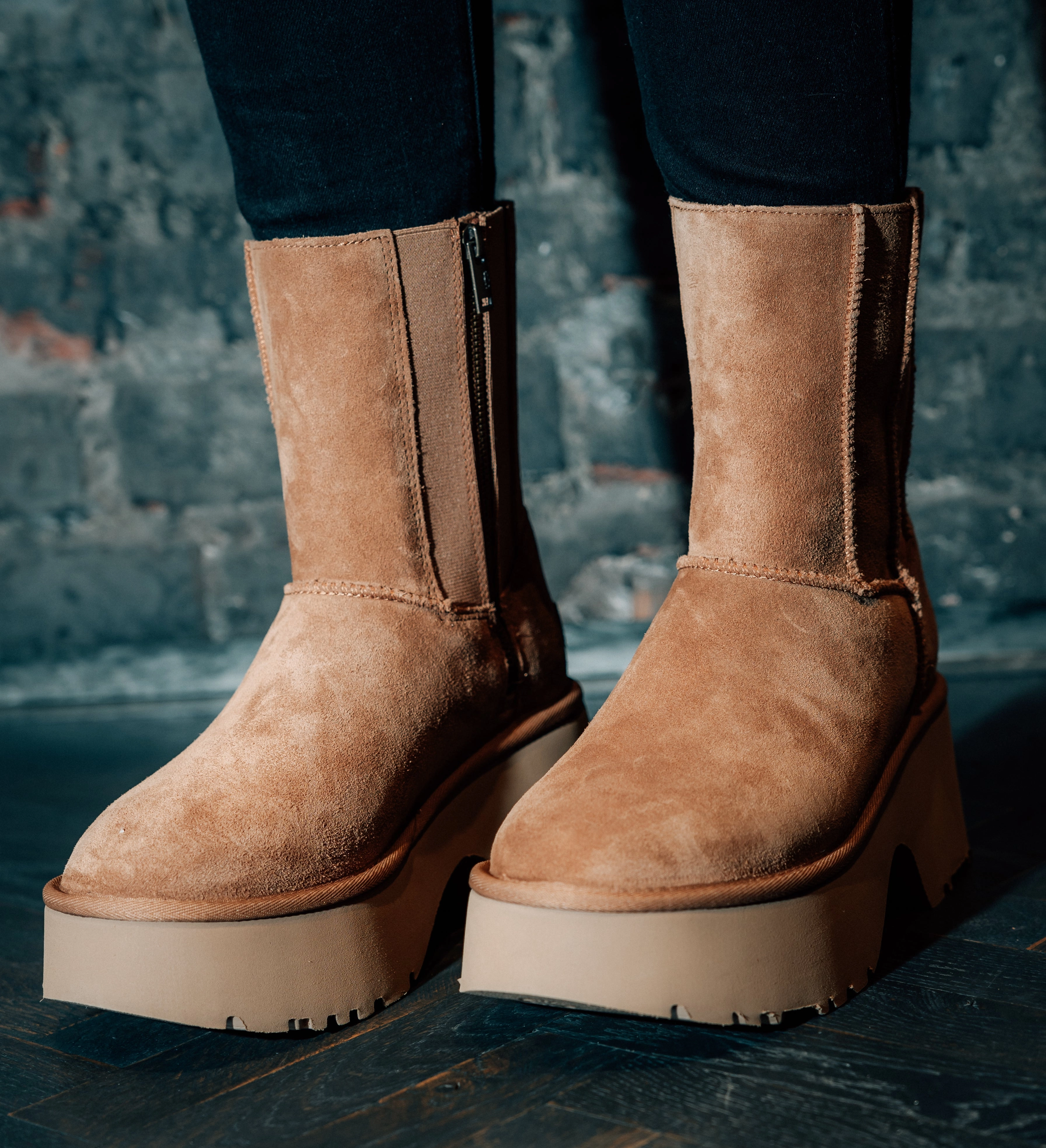 W Classic Twin Seam New Heights chestnut Stiefel Hudson