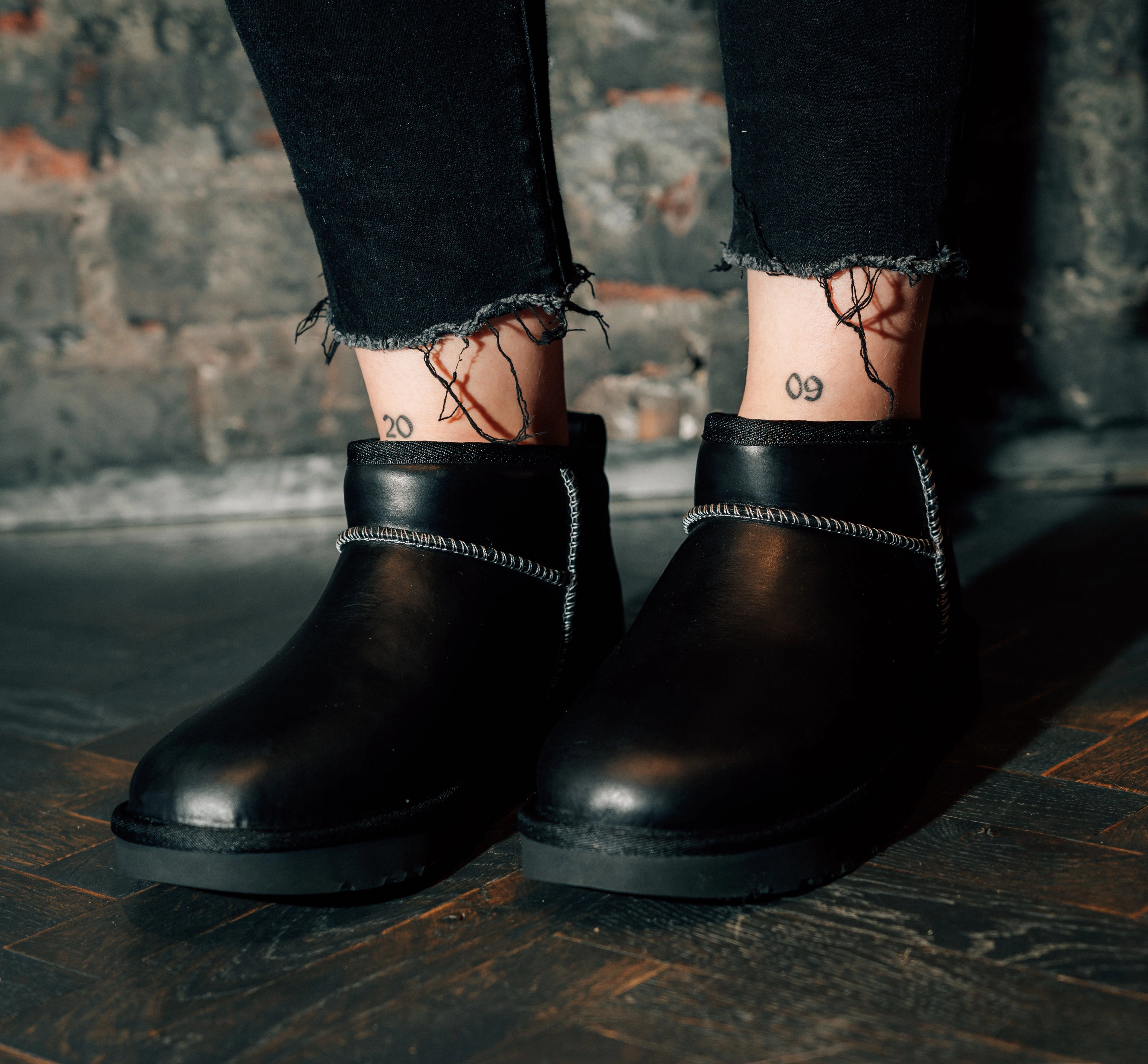 Joules Stiefel W Classic Ultra Mini Lthr Regen black