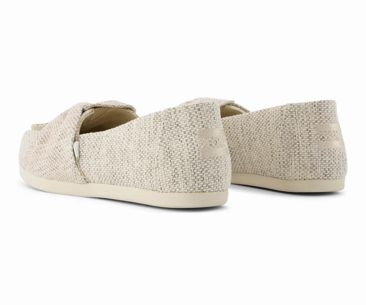 W's Alpargata Classic 3.0 Beachside Woven/Knot - Fog Pantoffeln Mit Echtfell