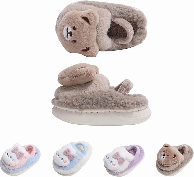 Ktzchen mit Riemen Baby Hausschuhe, Rutschfeste, Plsch Baumwolle, Warme Winter Pantoffeln, Unisex, 0-24 Monate Hausschuhe Pantoletten Pantoffeln Flach Sohle Gr 39