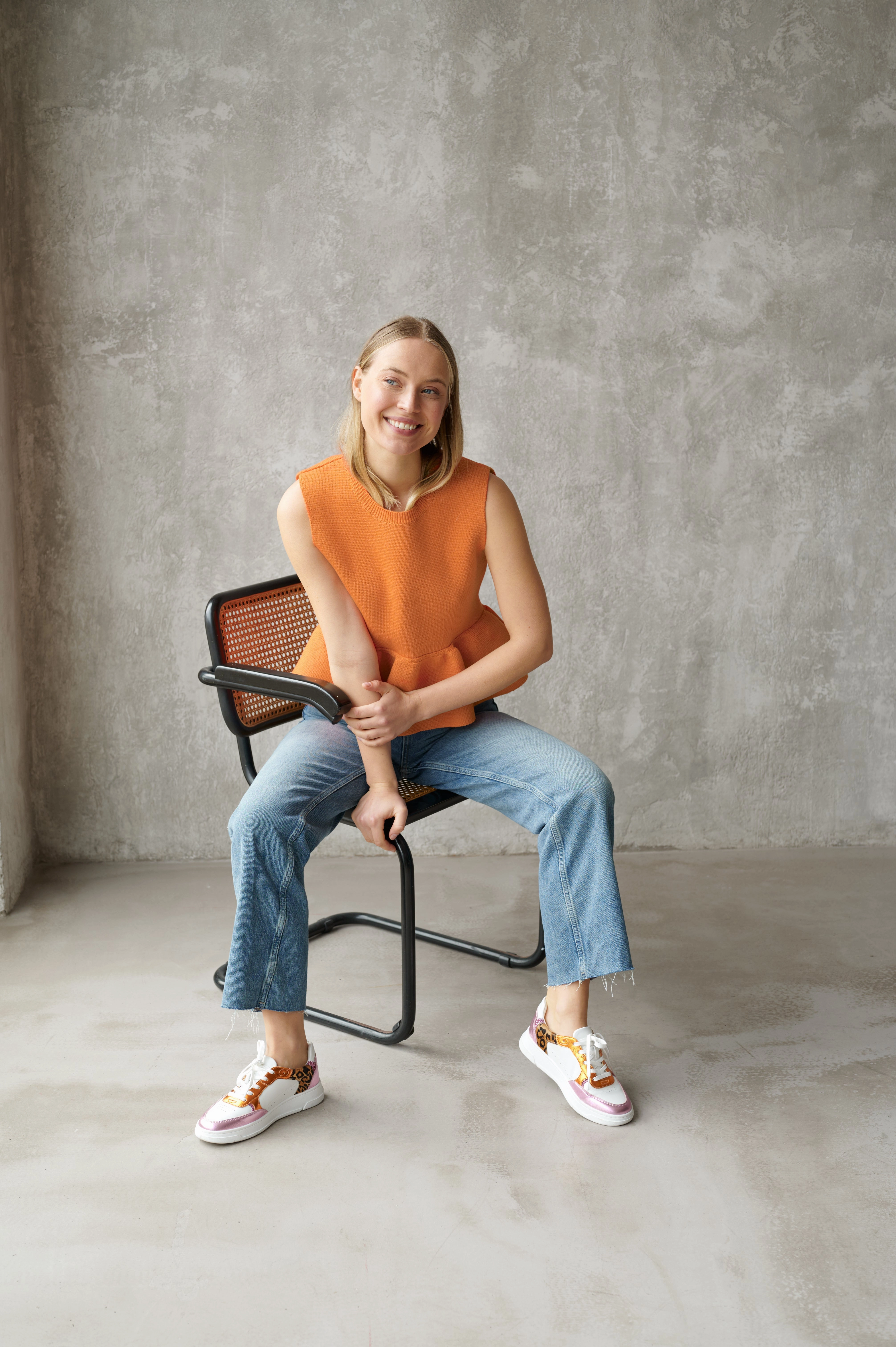 CARIS-02 White Leopard Adidas Leder Sneaker