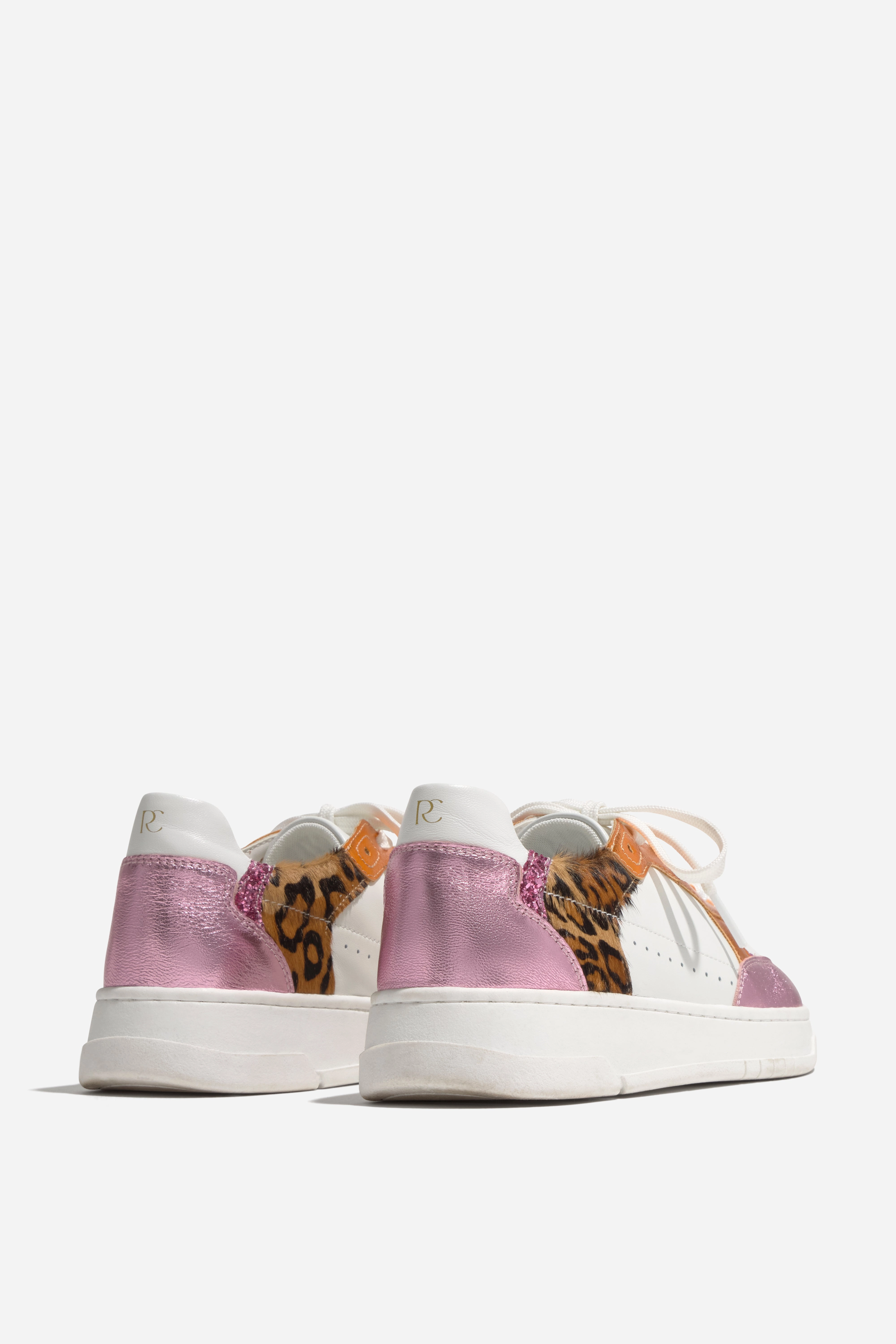Roter Sneaker CARIS-02 White Leopard