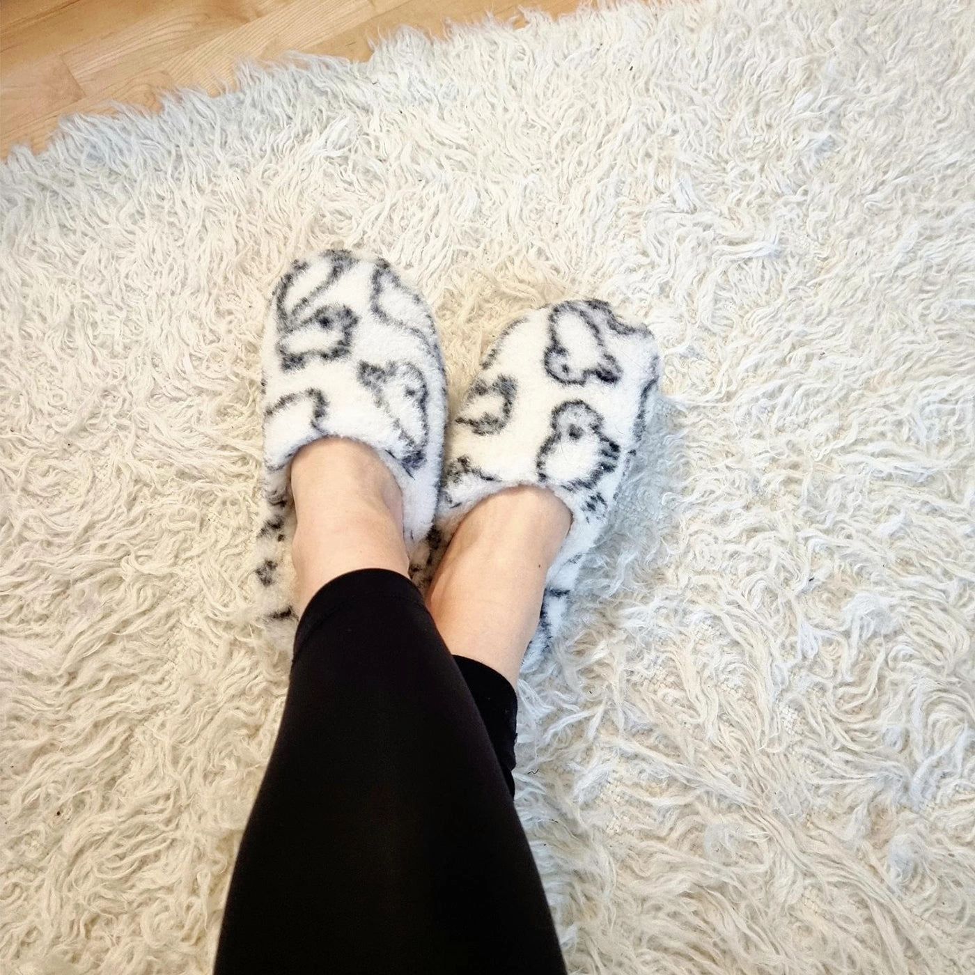 Warme Pantoffeln aus natrlicher Schafwolle SHANA