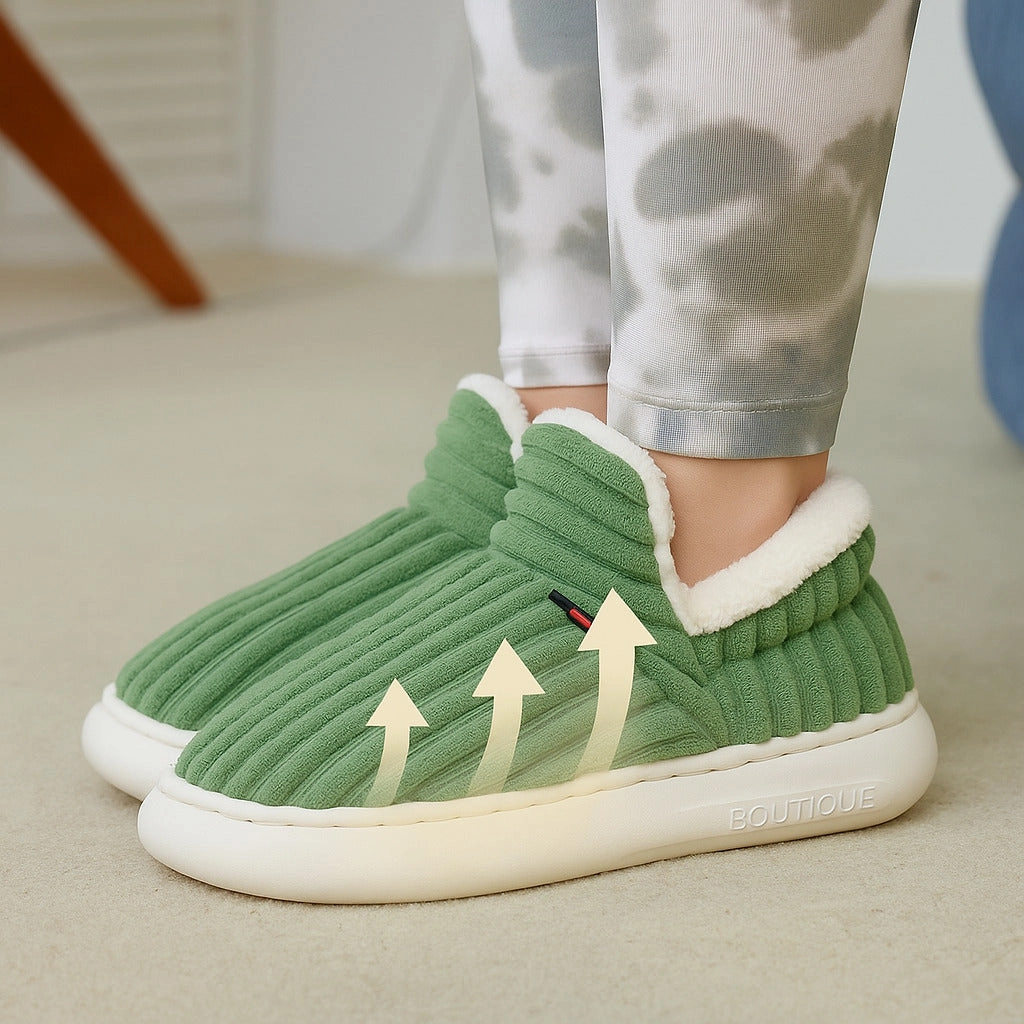 Plüsch Pantoff Warme Samt Winterhausschuhe mit Dicker Sohle fr Damen und Herren