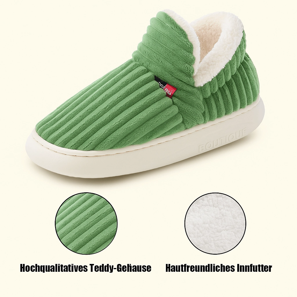 Warme Samt Winterhausschuhe mit Dicker Sohle fr Damen und Herren Romika Romilastic 306 Pantoffeln