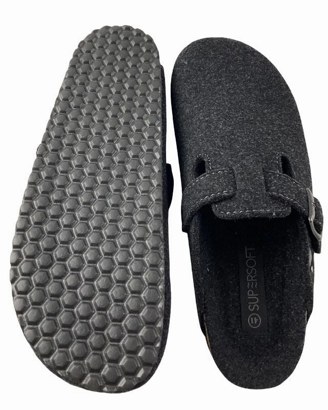 SUPERSOFT Herren Hausschuhe  Pantoffeln 511 062 DK.GREY Neuhof Pantoffeln