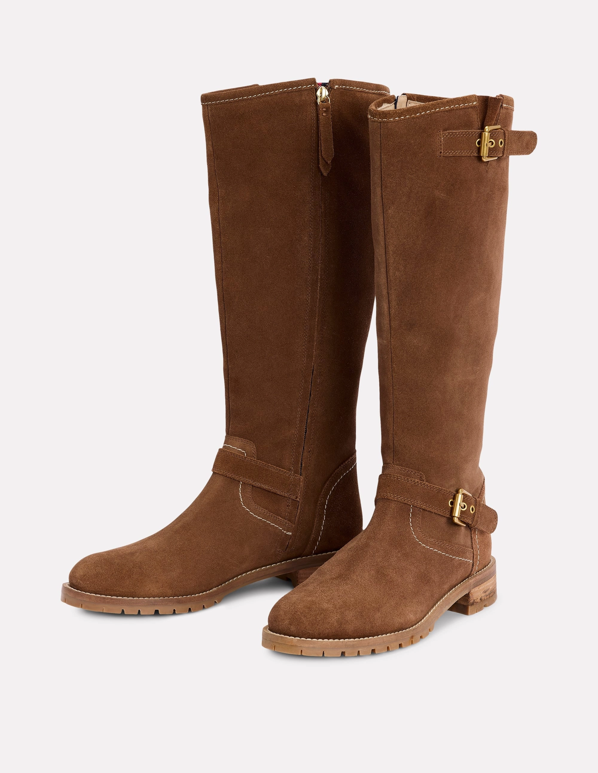 Boot Stiefel Kniehohe Stiefel mit Schnalle-Kokosnuss