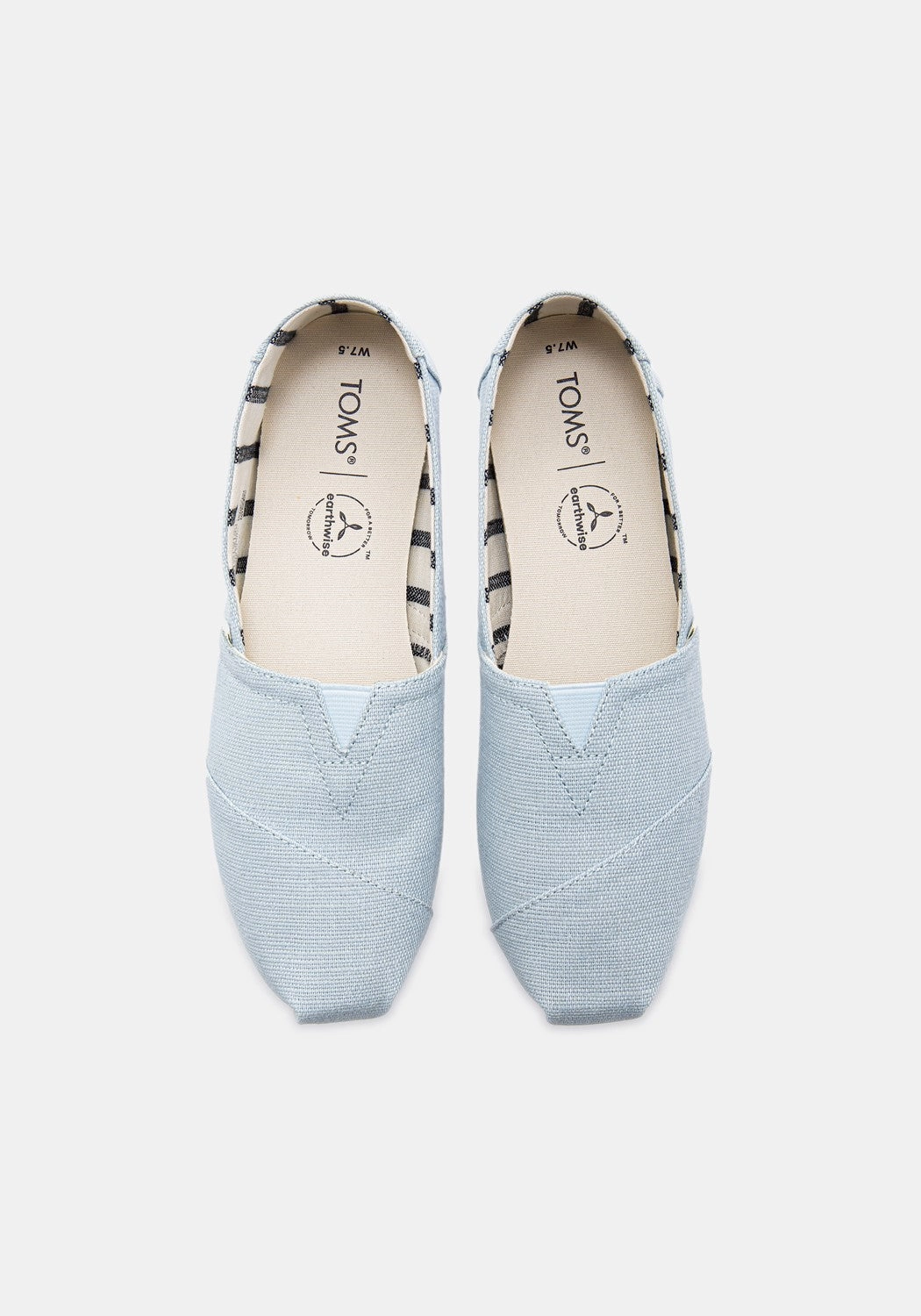 Plattfuss Pantoffeln 10016523 WM Heritage Canvas pastel blue