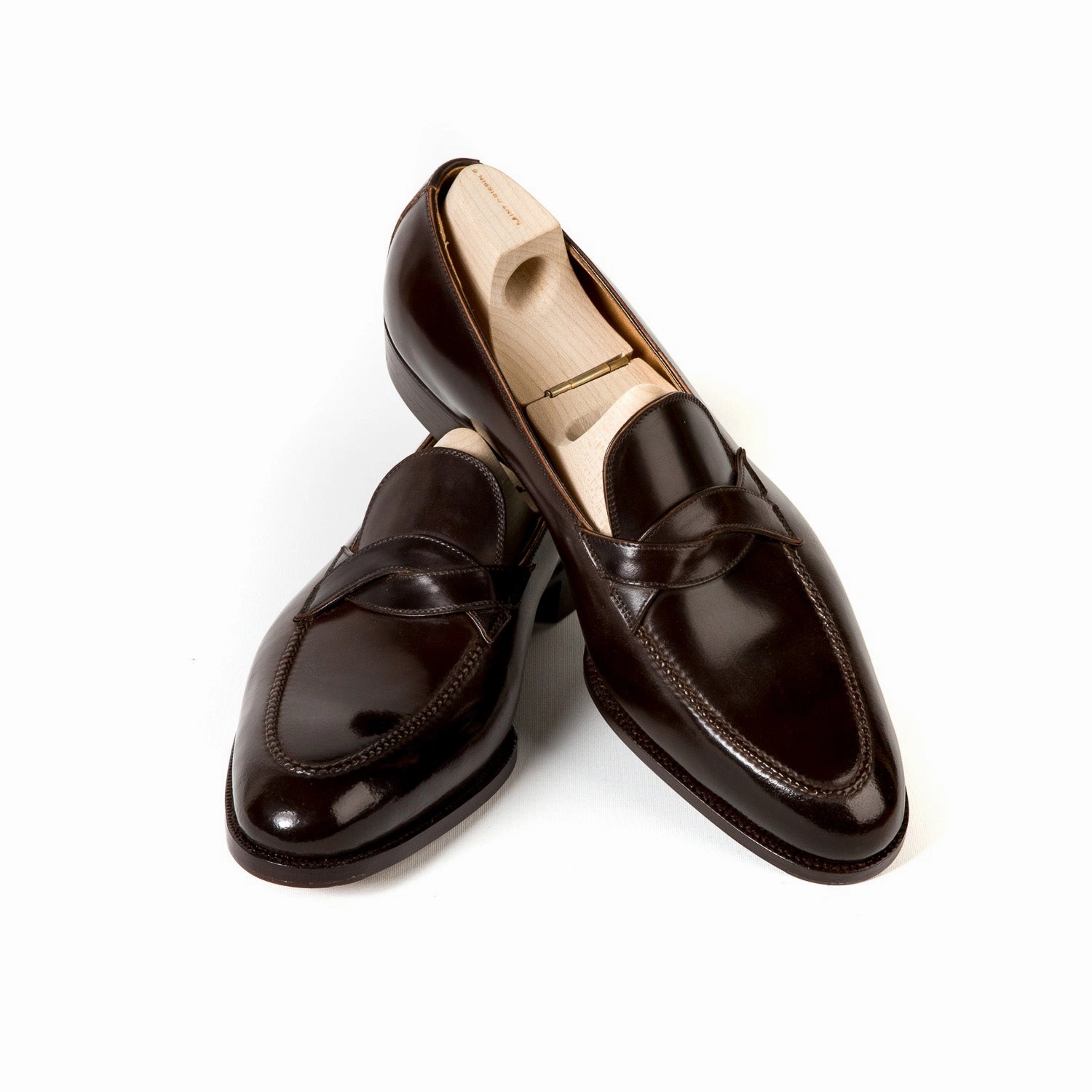 Limited Edition: Loafer "Curved Strap American" aus original Horween Shell Cordovan - reine Handarbeit High Heeled Loafers