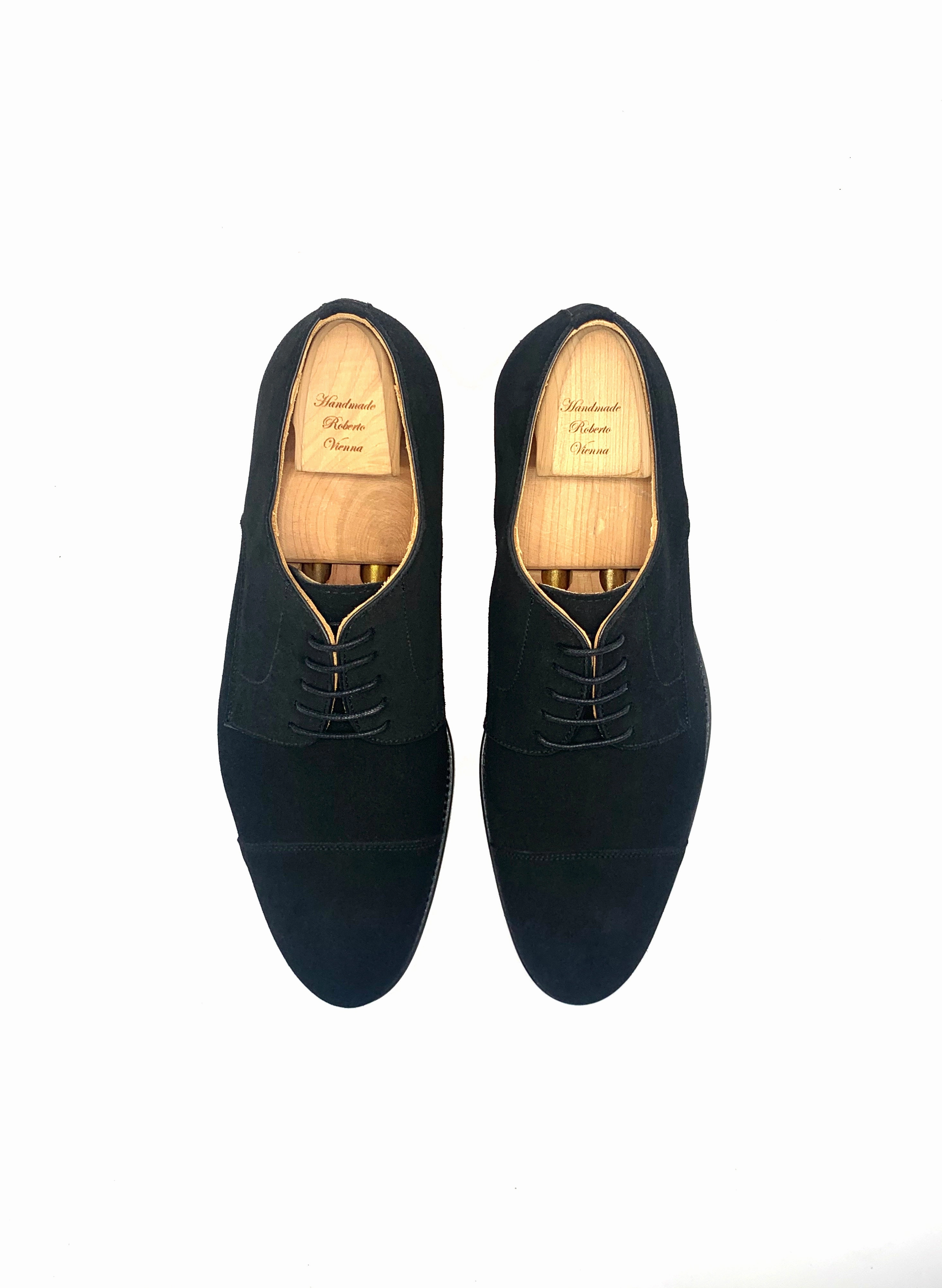 Lederschuhe Nass Heizung Herrenschuh Theresianer - Rauleder Schwarz