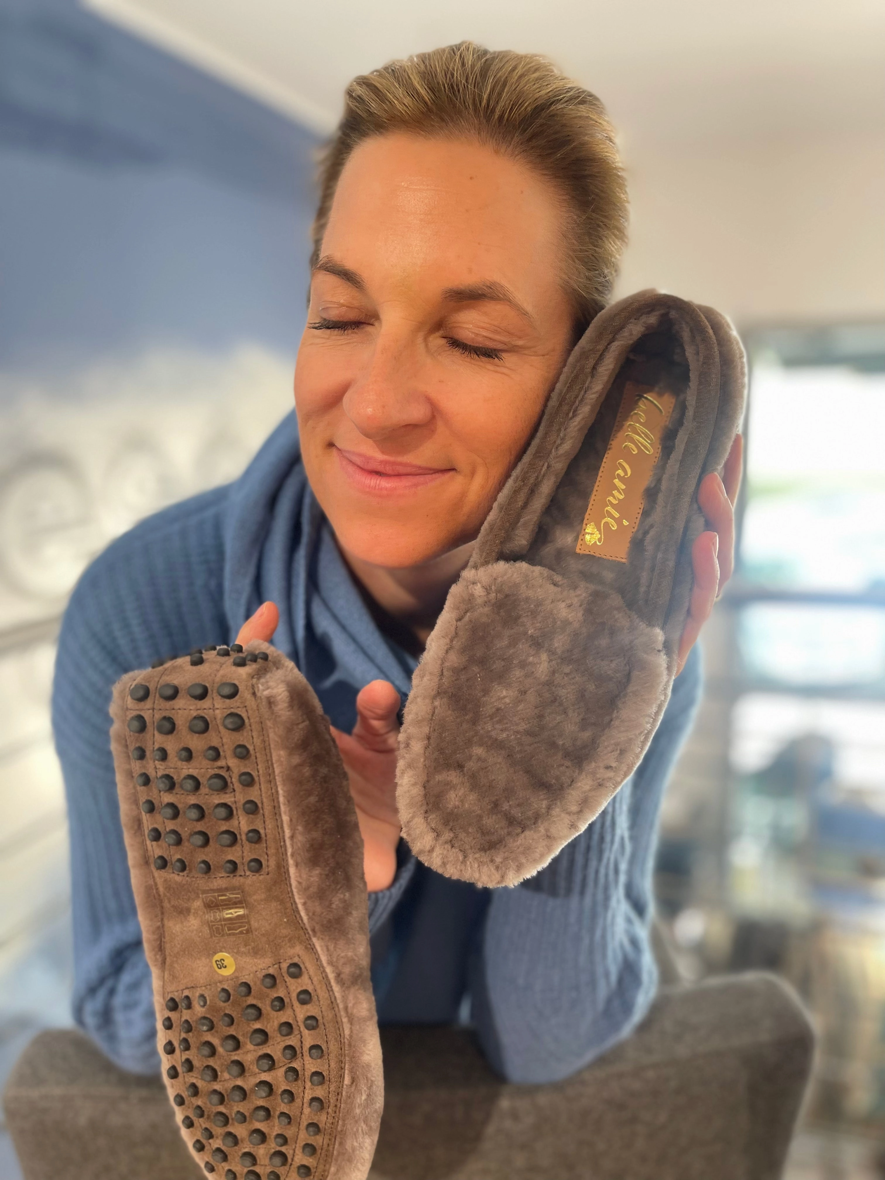 Lammfell Mokassins taupe Lederschuhe Reinigen Mit Orangenreiniger