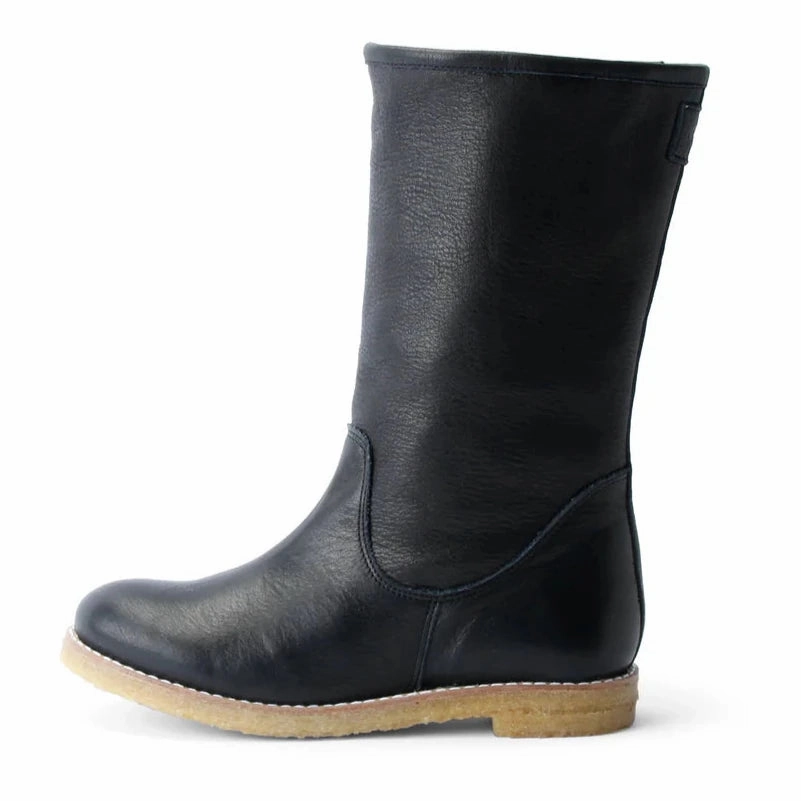 Doro, geftterte Boots mit Kreppsohle Lederschuhe Glänzend Putzen