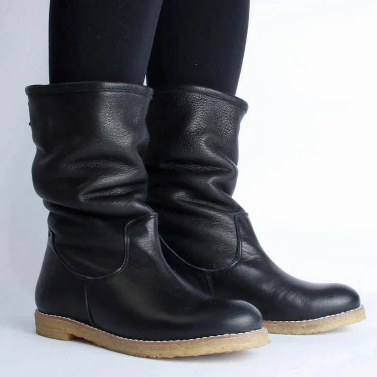 Doro, geftterte Boots mit Kreppsohle Schneeränder Lederschuhe Entfernen