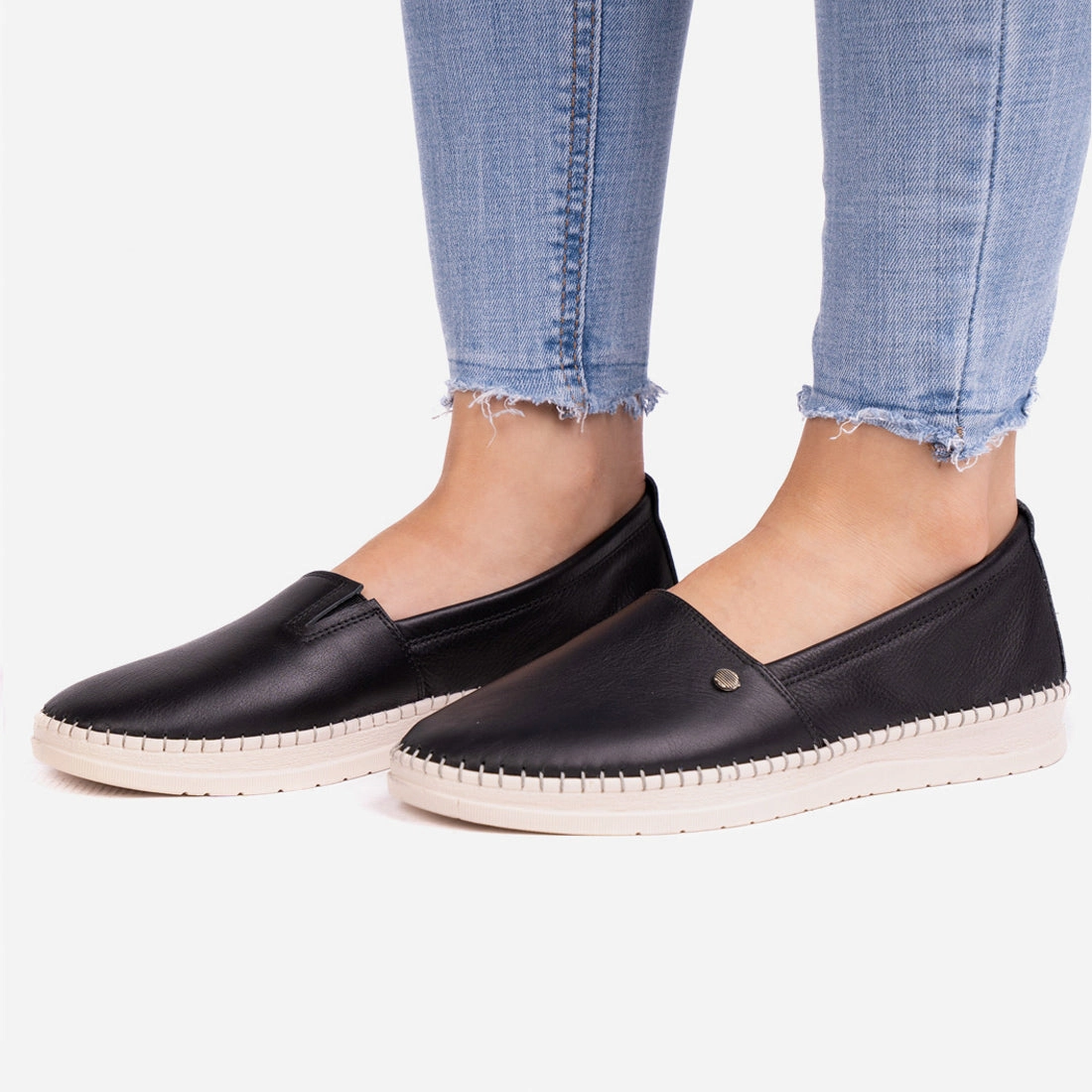 Anzug Keine Socken Lederschuhe Damen Mokassins Looke PASCALE