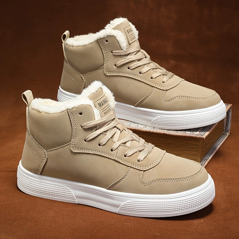 Winterschuhe Herren | High Cut mit Schnrung und Innenfutter Sneaker Hellblau