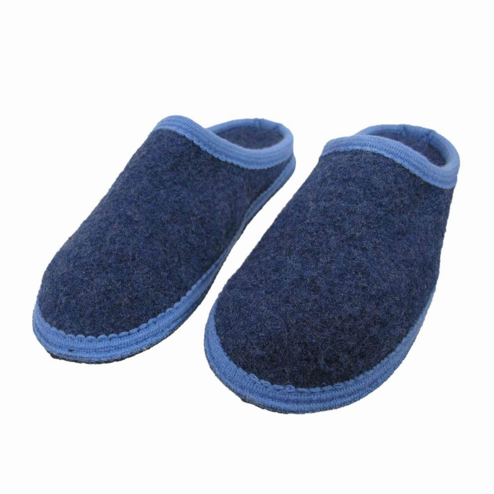 Filz Pantoffeln Offen Bacinas Filzhausschuhe Pantoffel jeans/blau