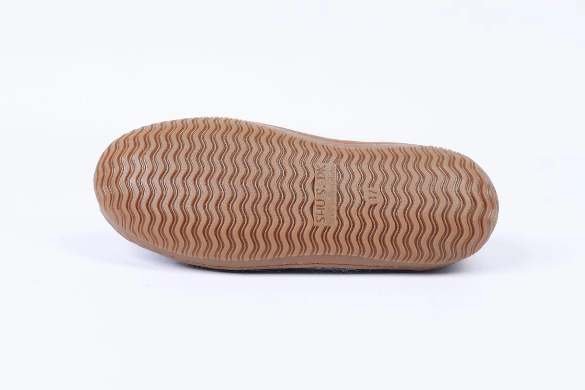 Wollhausschuhe (100% reine Wolle) - Modell Denim mit Gummisohle Pantoffeln Mit Give Away