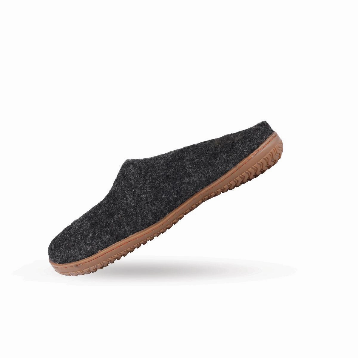 Wollpantoffel (100% reine Wolle) - Model Koks mit Gummisohle Pantoffeln 26