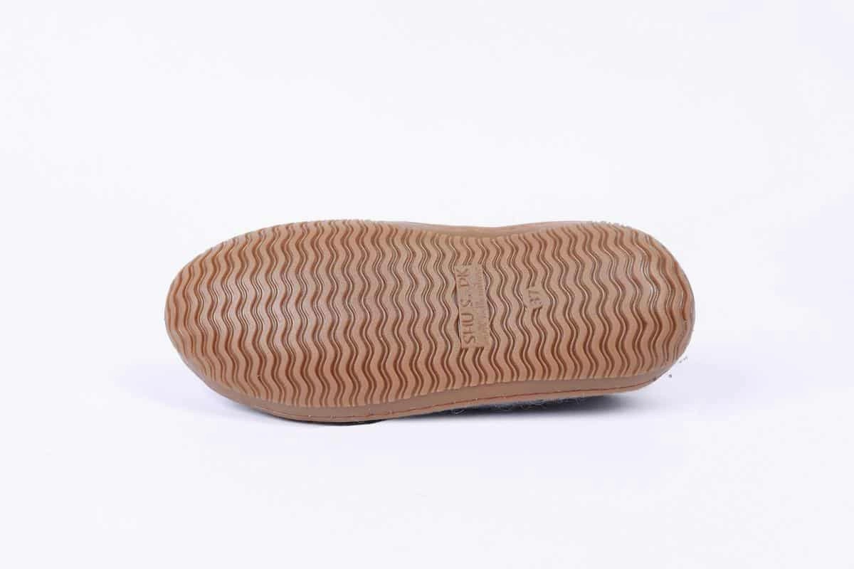 Wollpantoffel (100% reine Wolle) - Model Pink mit Gummisohle Sexy Pantoffeln