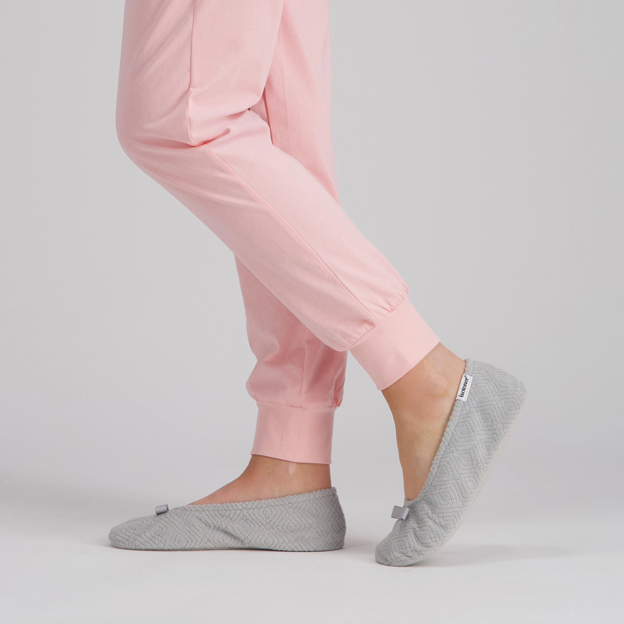 Women's Diamond Microterry Gemma Pillowstep Ballerina Slipper Pantoffeln Filzen Buch