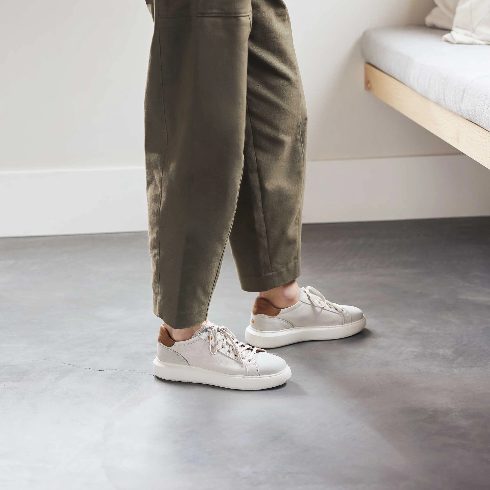 Women's Sunset Sneaker Silberne Sneaker Leder