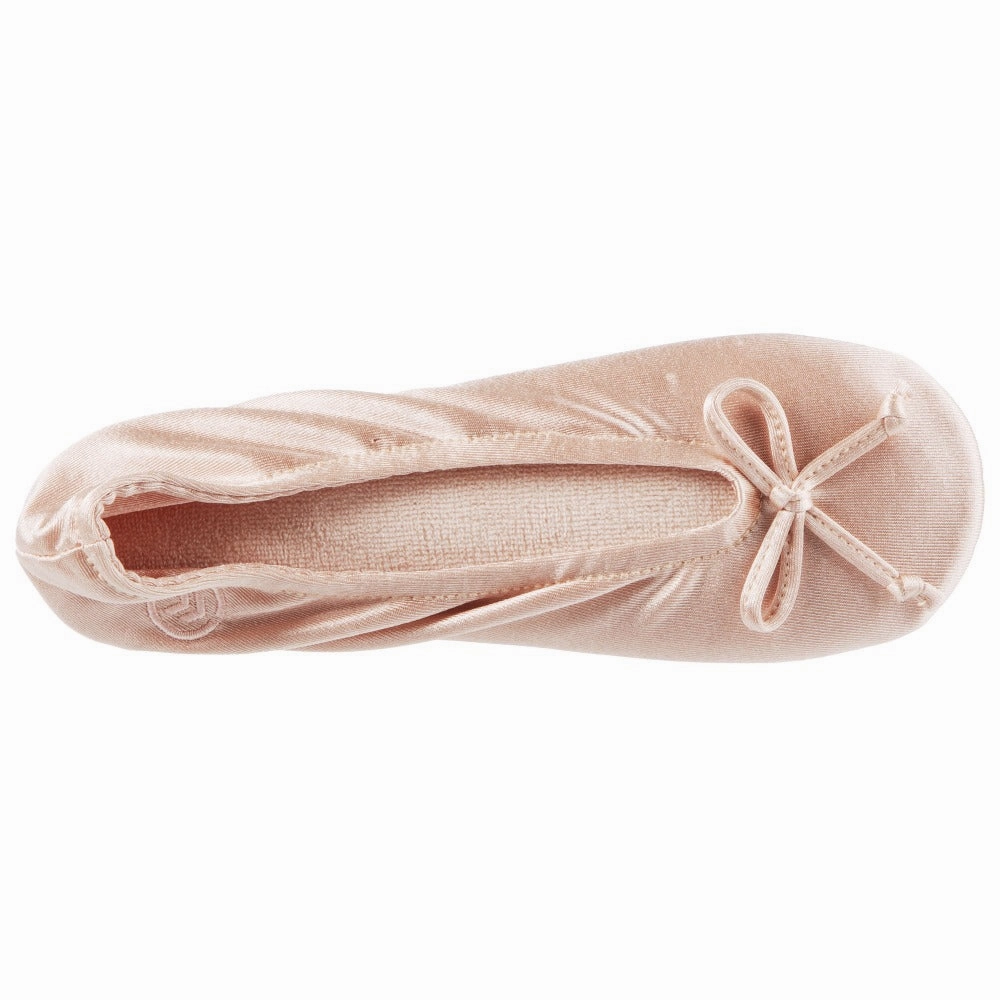 Womens Classic Satin Ballerina Slipper